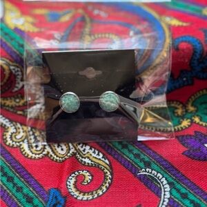 Elegant Green Stud Earrings